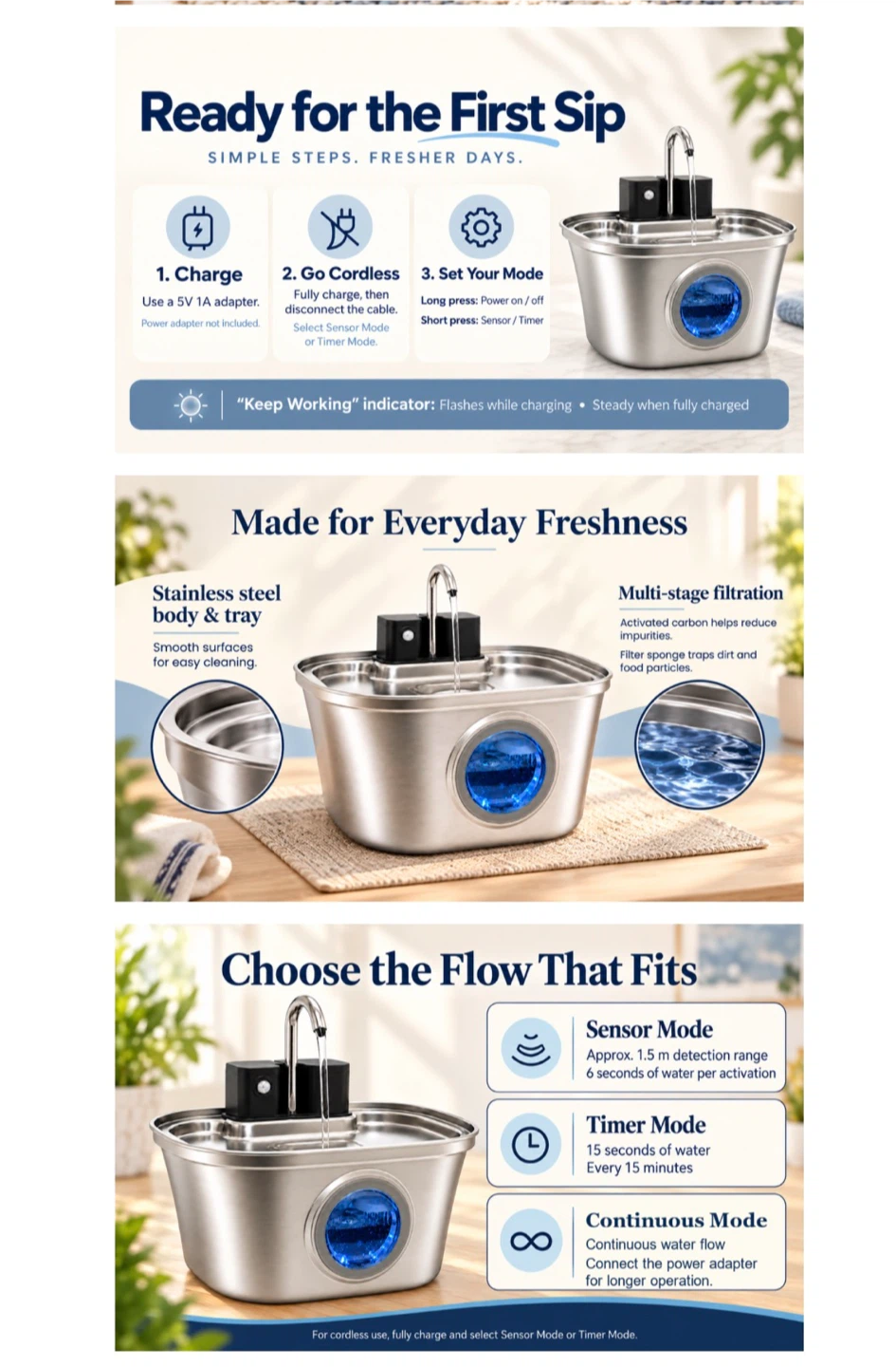 Cat fountain wireless motion sensor - photo 5