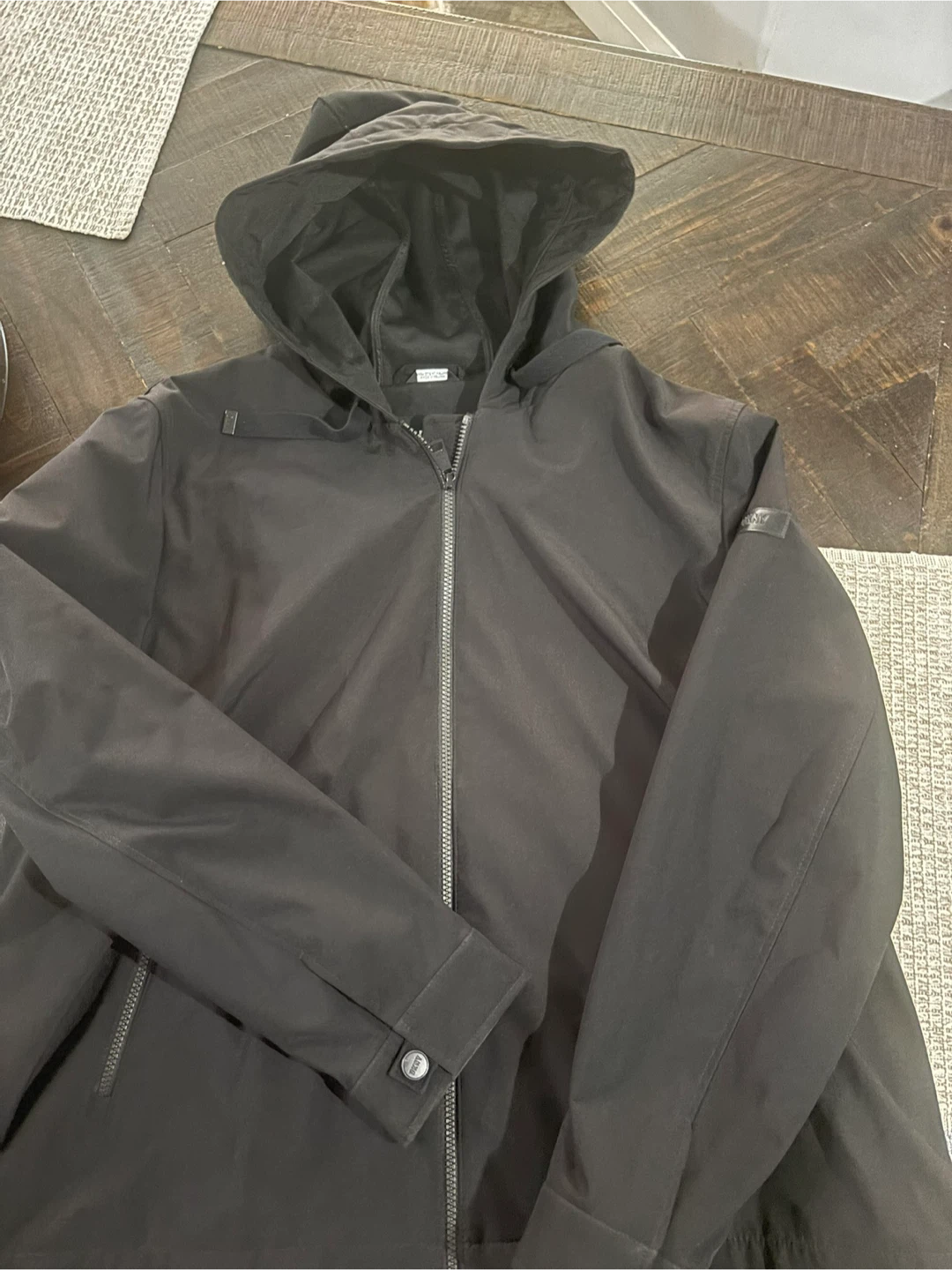 DKNY Men's Black Hooded Jacket