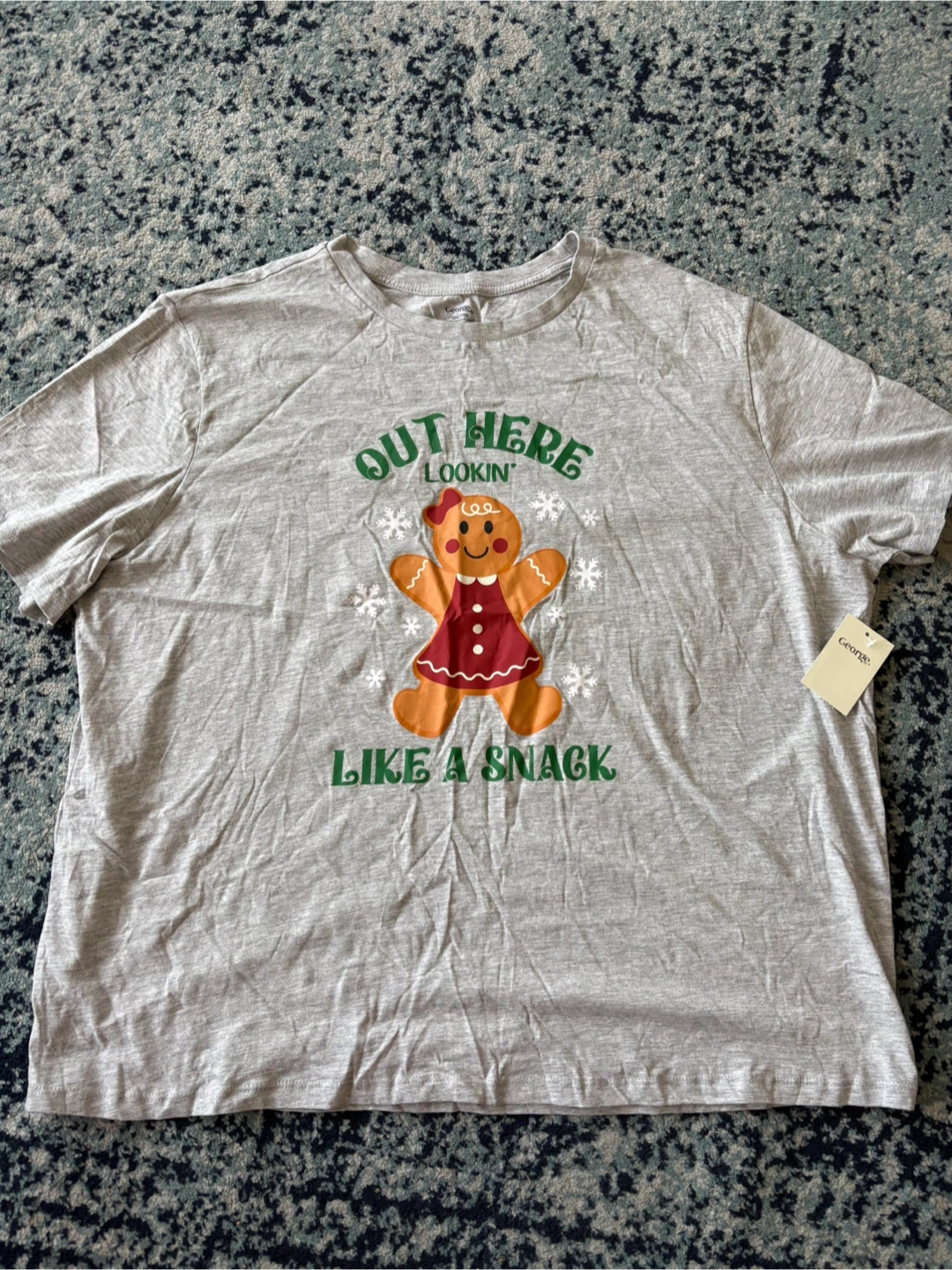 Womans George Gingerbread Christmas T-Shirt