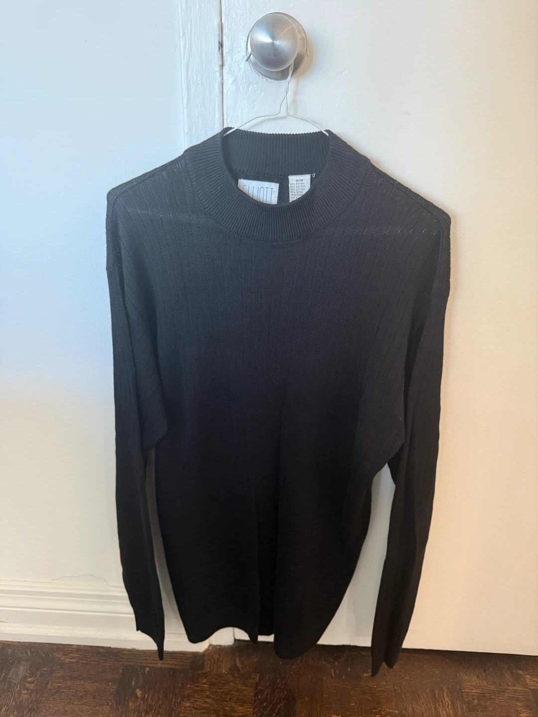 Elliott Black Long Sleeve Knit Sweater