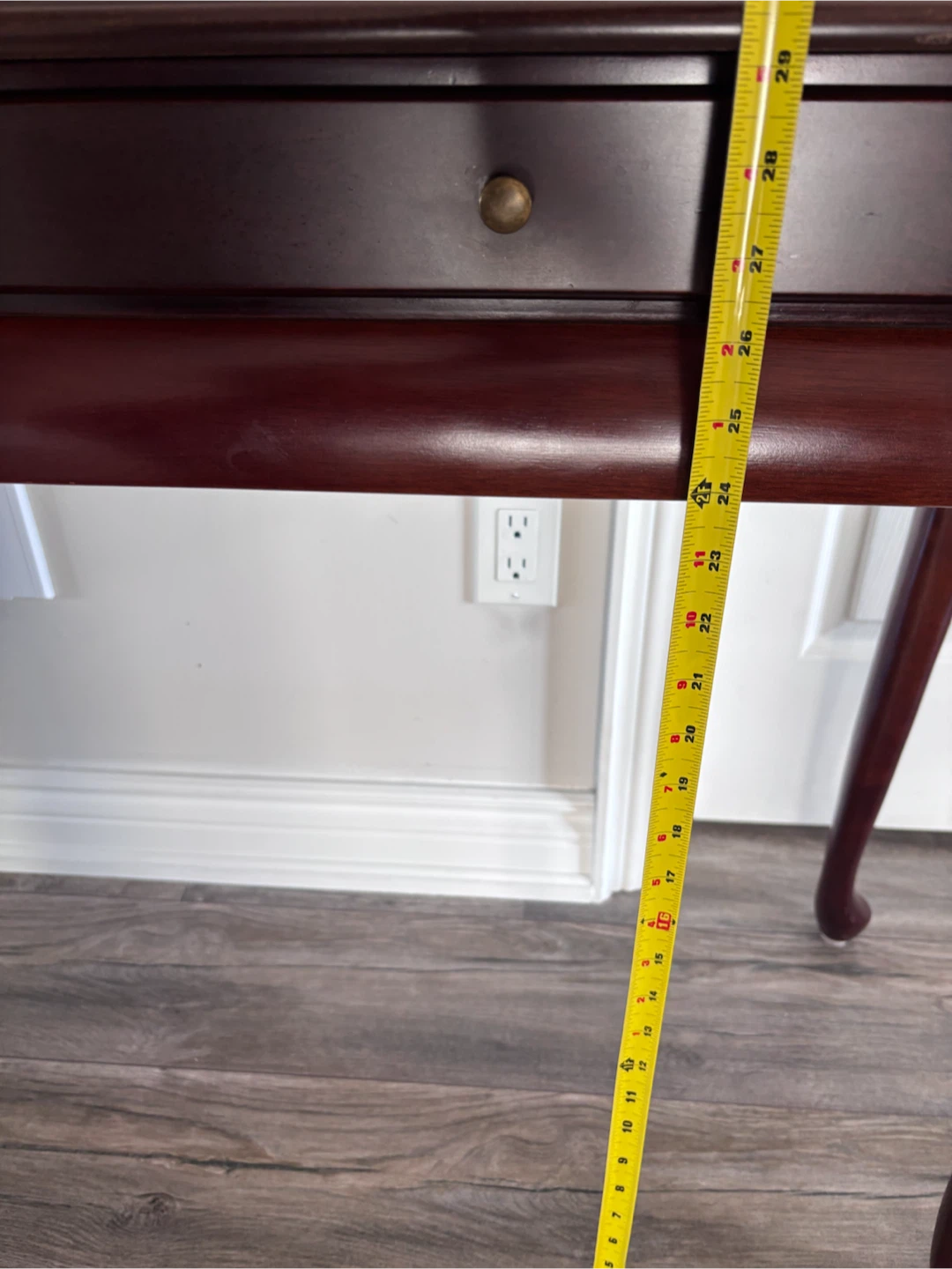 Dark wood console table - photo 2