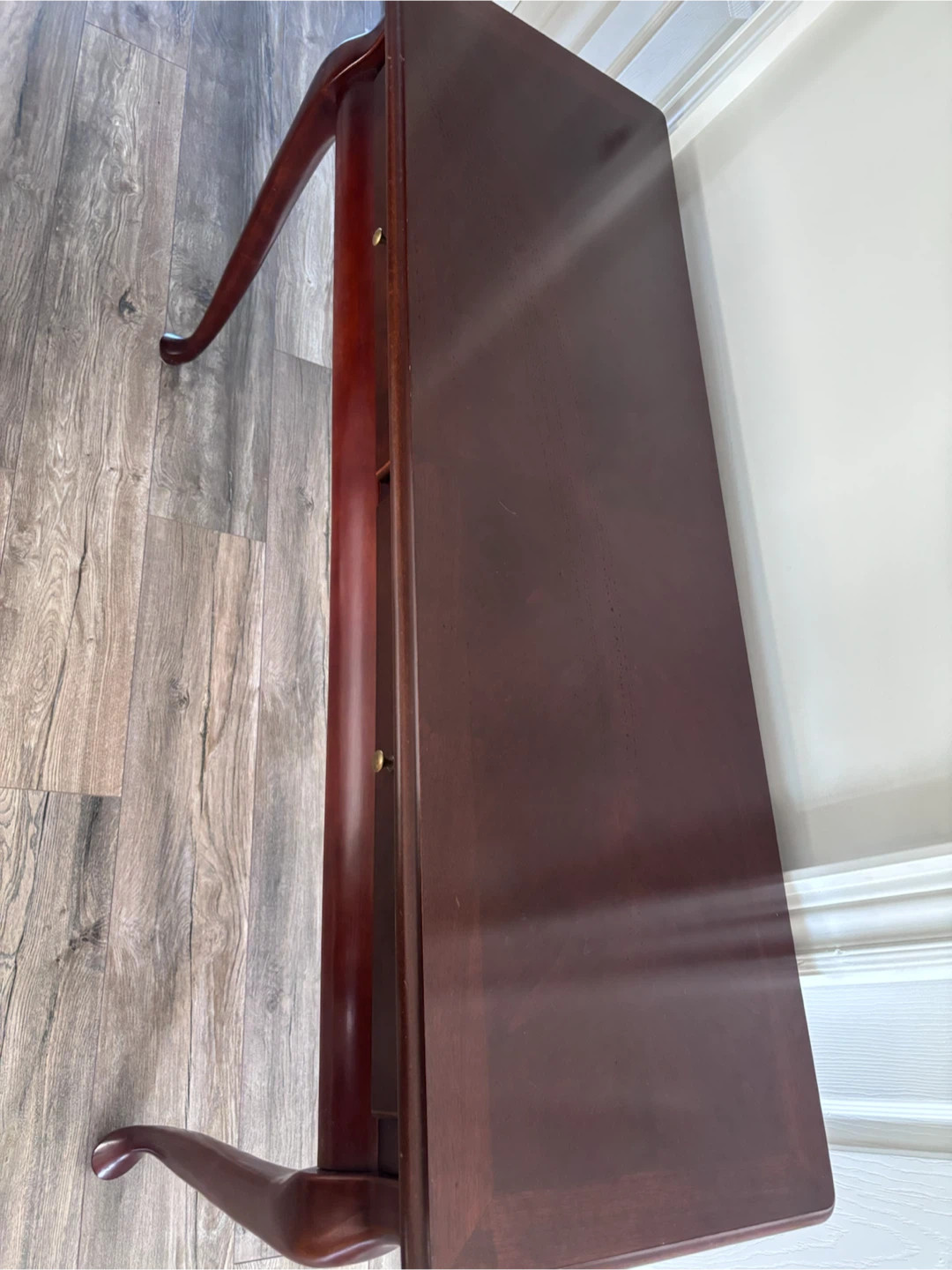 Dark wood console table - photo 3