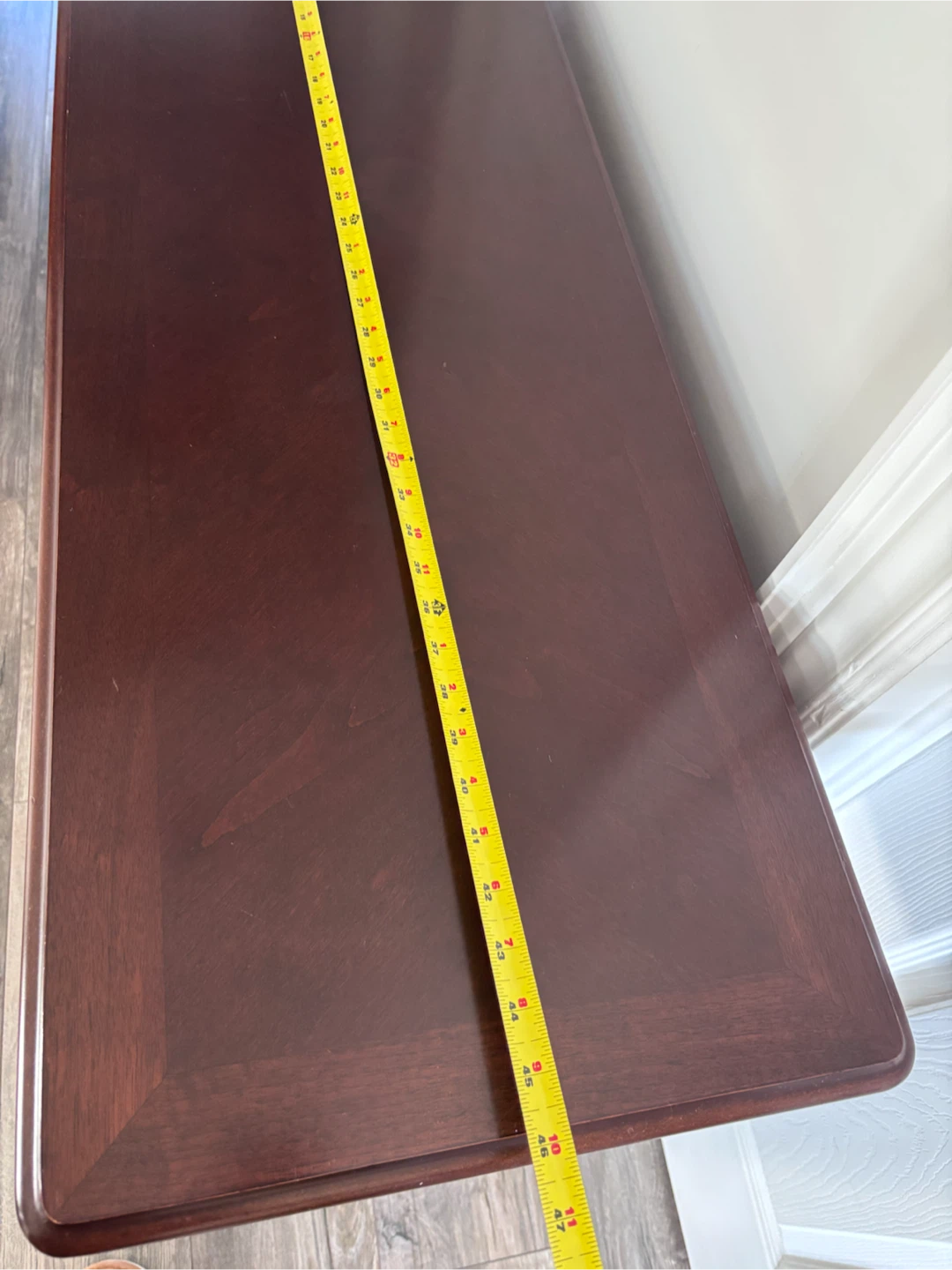 Dark wood console table - photo 4