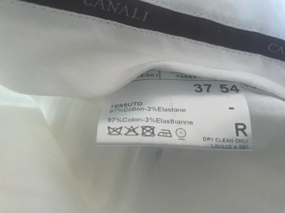 Canali White Trousers Size 54