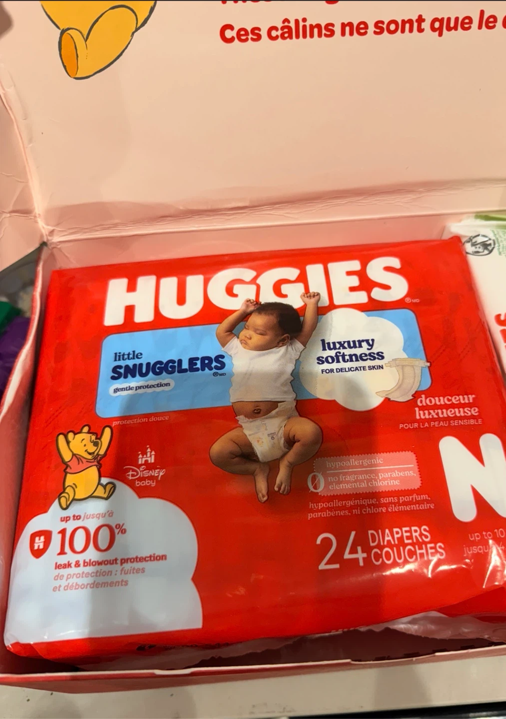 2 x Huggies Little Snugglers Newborn Diapers 24 count