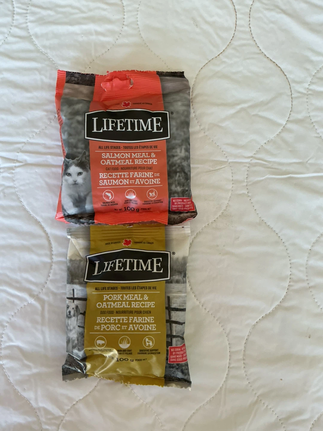 Lifetime Cat and Dog Food Samples