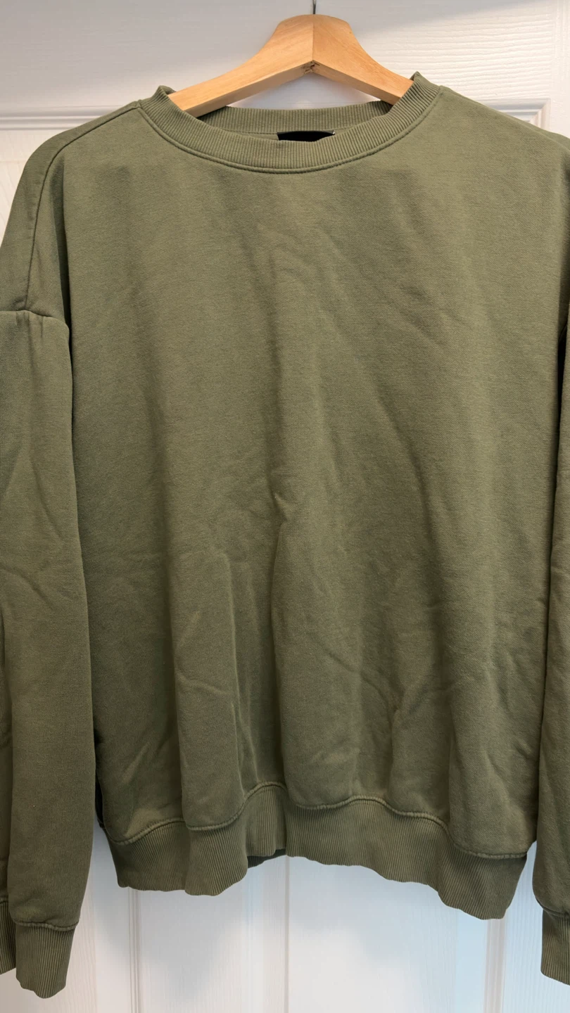 H&M Olive Green Loose Fit Sweatshirt