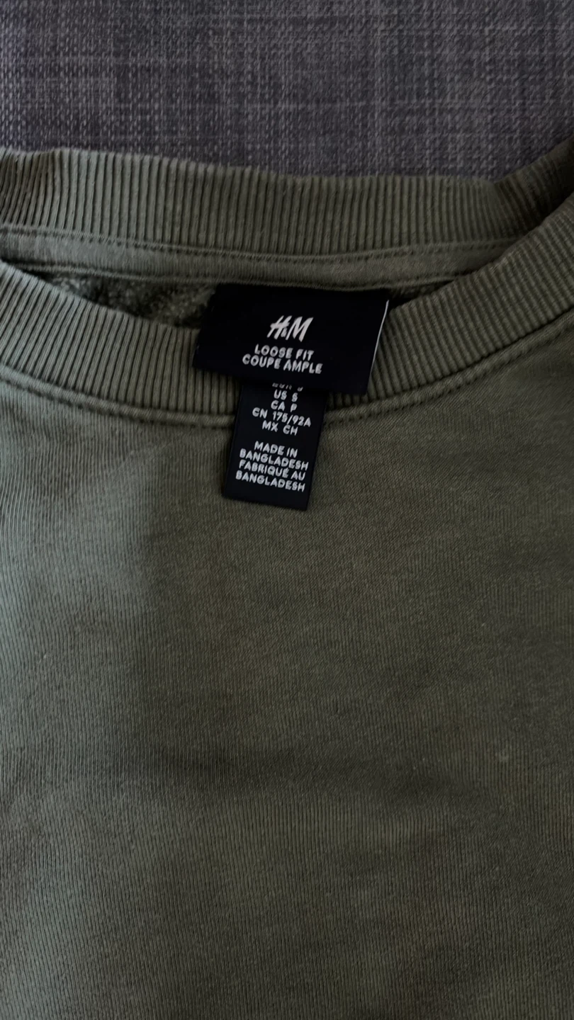 H&M Olive Green Loose Fit Sweatshirt - photo 4