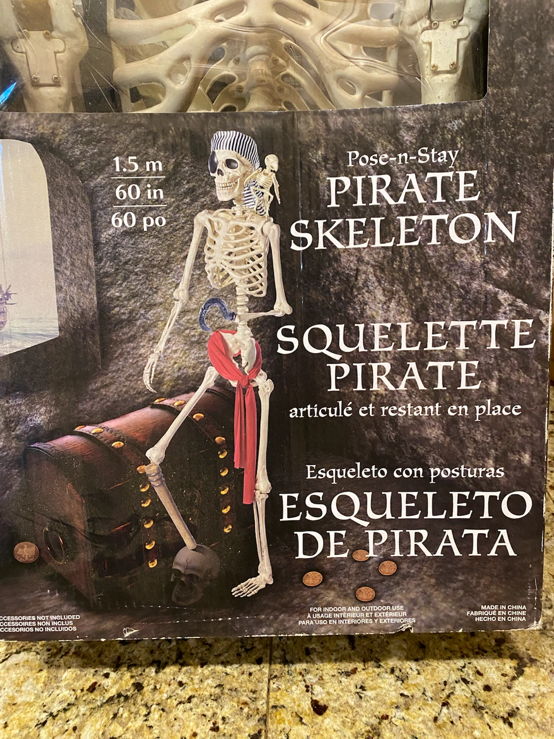 Pose-n-Stay Pirate Skeleton 60 inch Halloween - photo 2