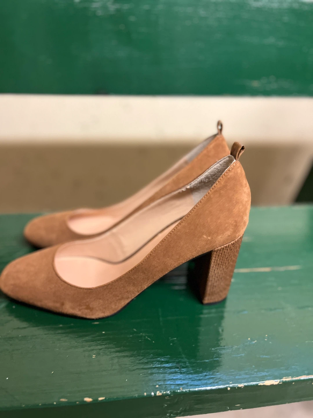 Franco Sarto Brown Suede Block Heel Pumps - photo 2