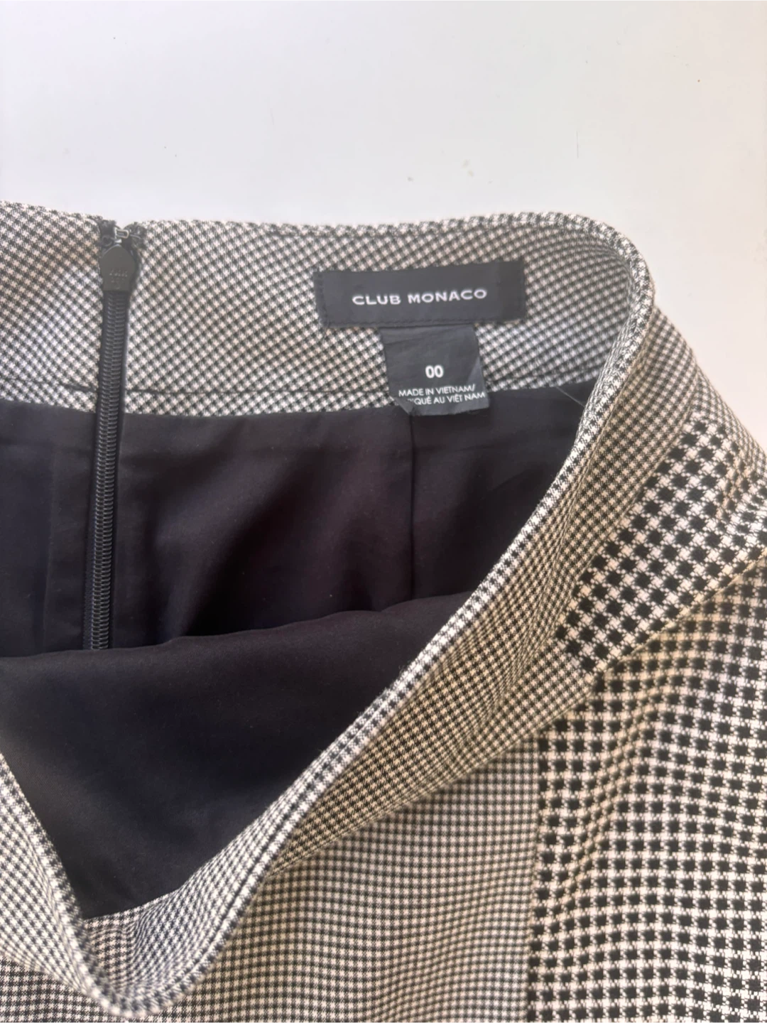 Club Monaco Houndstooth Wrap Skirt Size 00 - photo 3