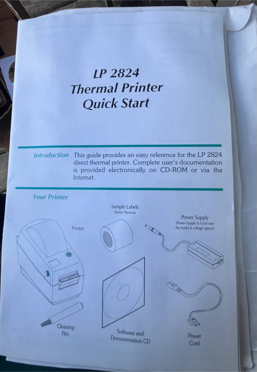 Zebra LP 2824 Thermal Label Printer - photo 2