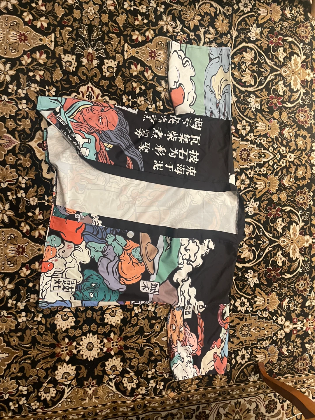 Graphic Print Haori Cardigan