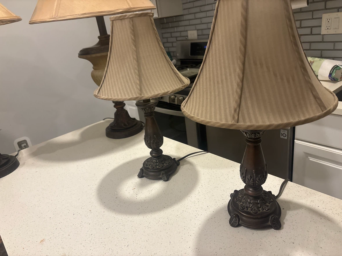 Set of 4 Vintage Style Table Lamps