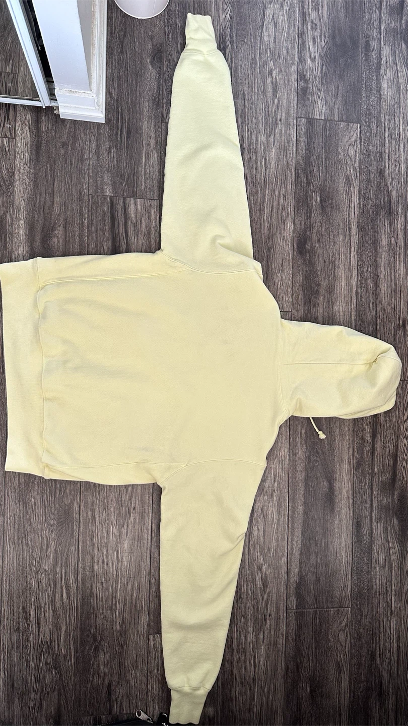 Soft Yellow Champion Reverse Weave Hoodie - Medium - photo 2