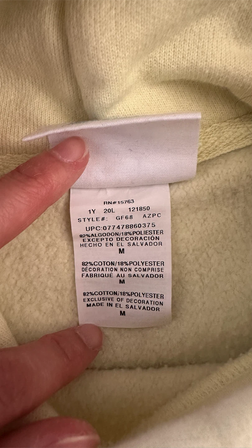 Soft Yellow Champion Reverse Weave Hoodie - Medium - photo 4