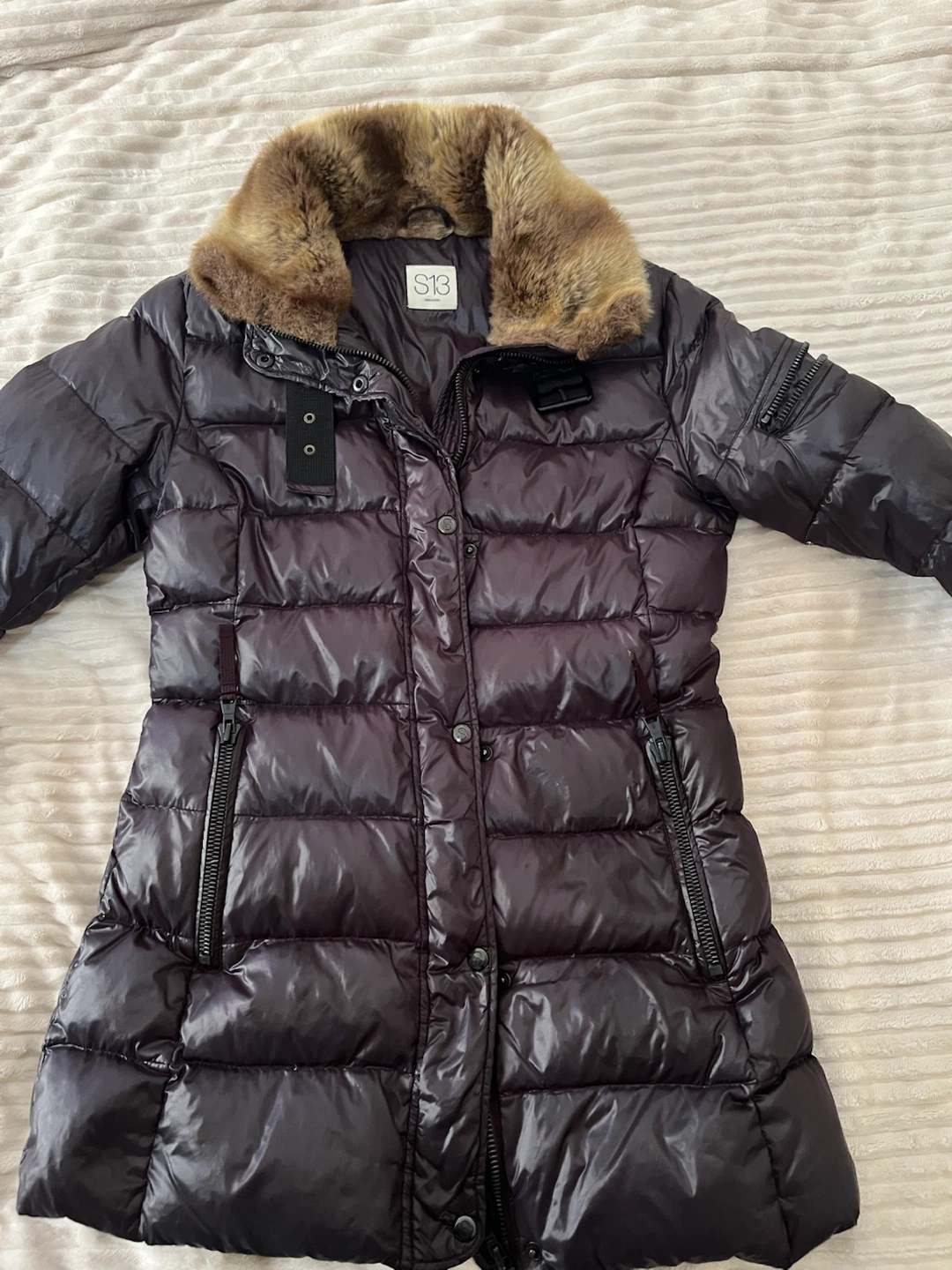 S13 New York Puffer Jacket with Faux Fur Collar