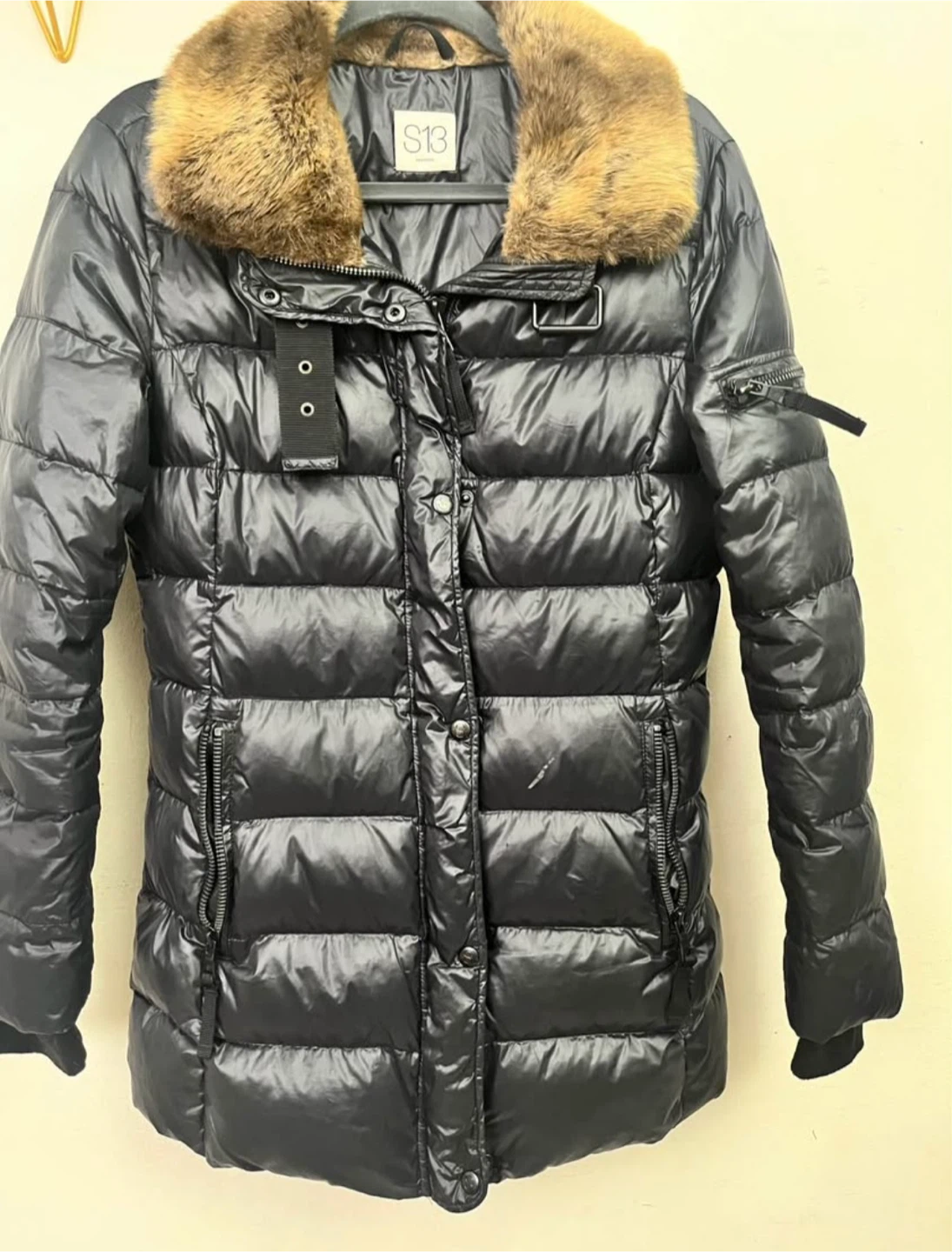 S13 New York Puffer Jacket with Faux Fur Collar - photo 2