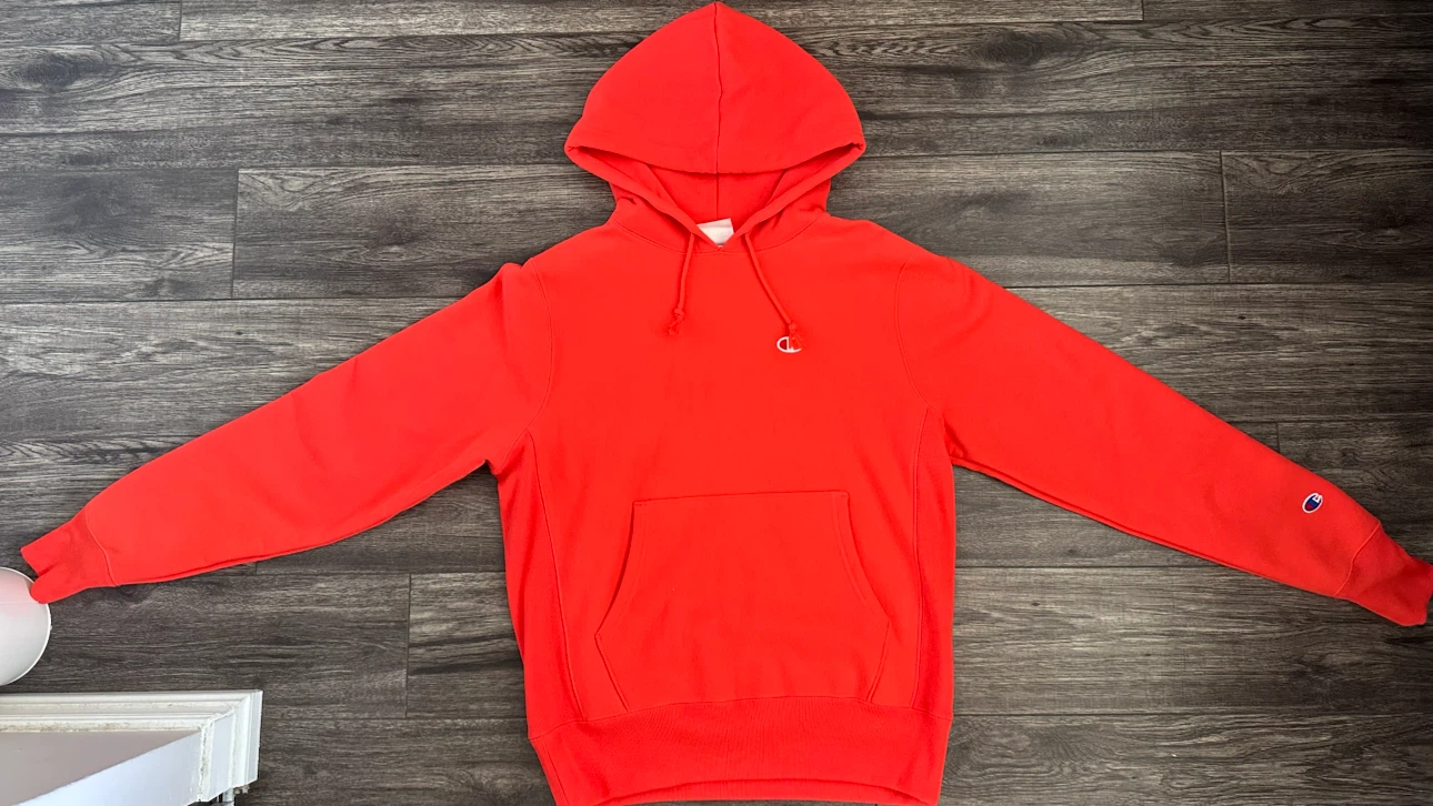 Red-Orange Champion Reverse Weave Hoodie - Medium