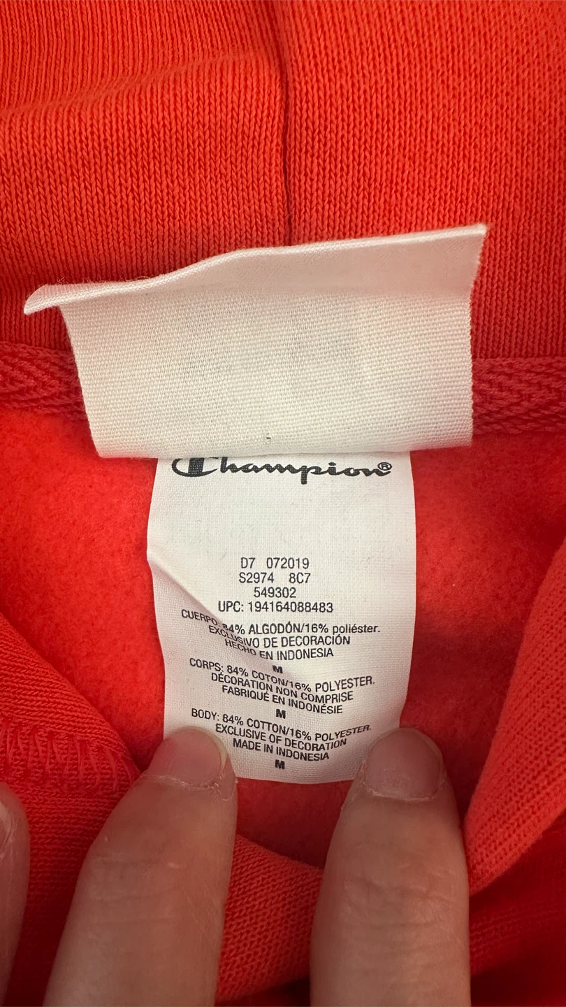 Red-Orange Champion Reverse Weave Hoodie - Medium - photo 3