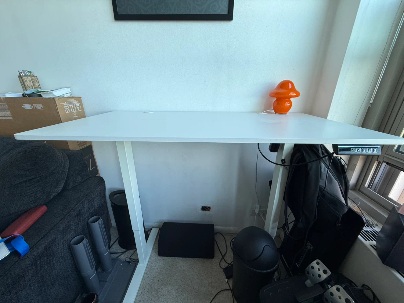 White Adjustable Standing Desk