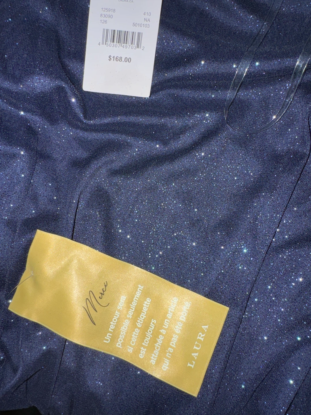 Torrid Navy Blue Glitter Chiffon Maxi Dress - photo 2