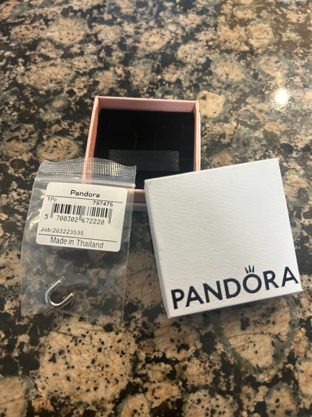 Pandora Sterling Silver Letter U Charm