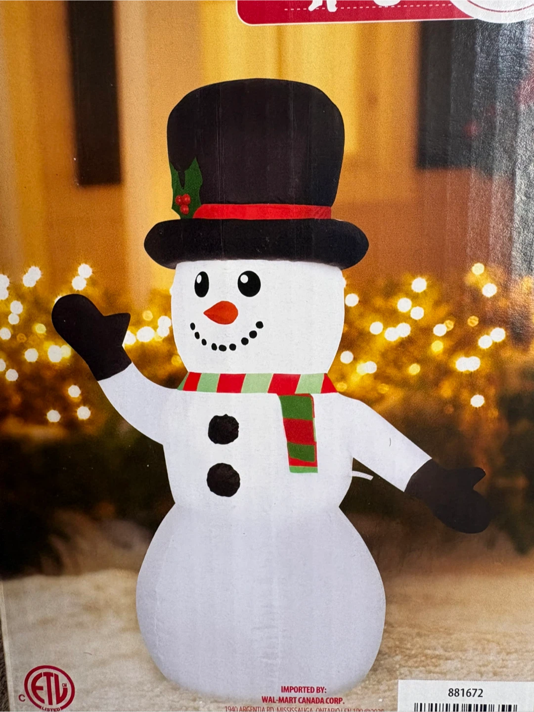 Holiday Time 4ft Inflatable Snowman - photo 2