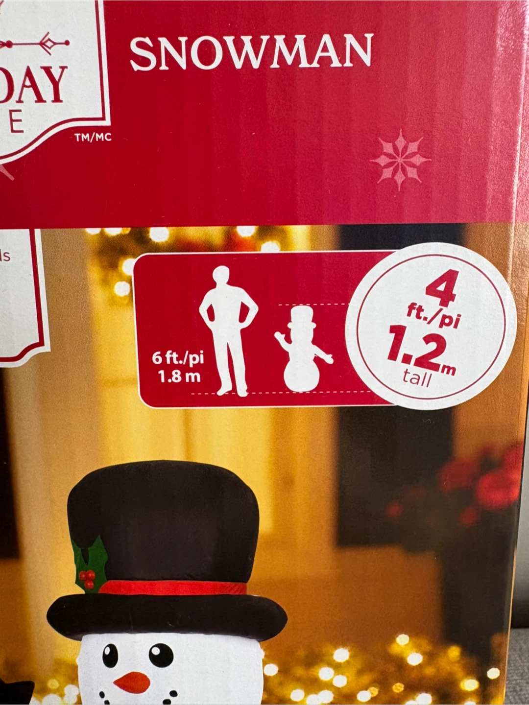 Holiday Time 4ft Inflatable Snowman - photo 3