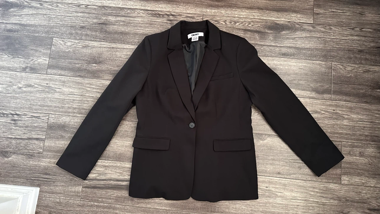 Black DKNY Single Button Blazer Size 14