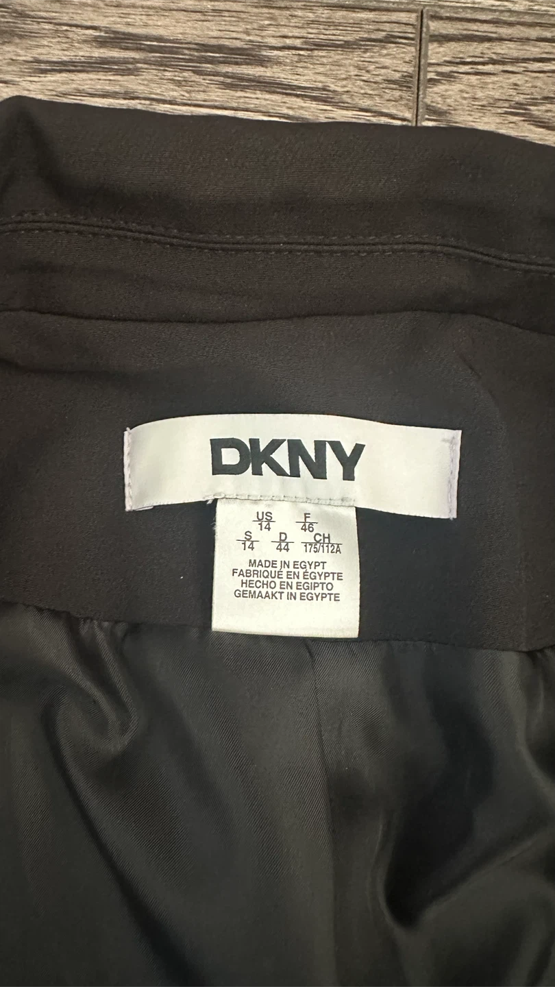 Black DKNY Single Button Blazer Size 14 - photo 4