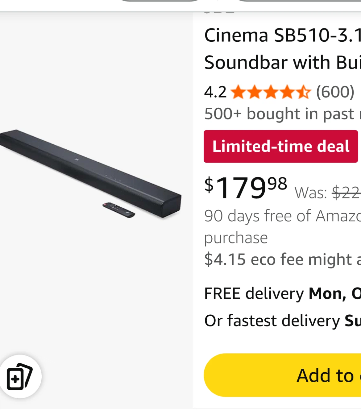 JBL Cinema SB510 Soundbar - photo 4