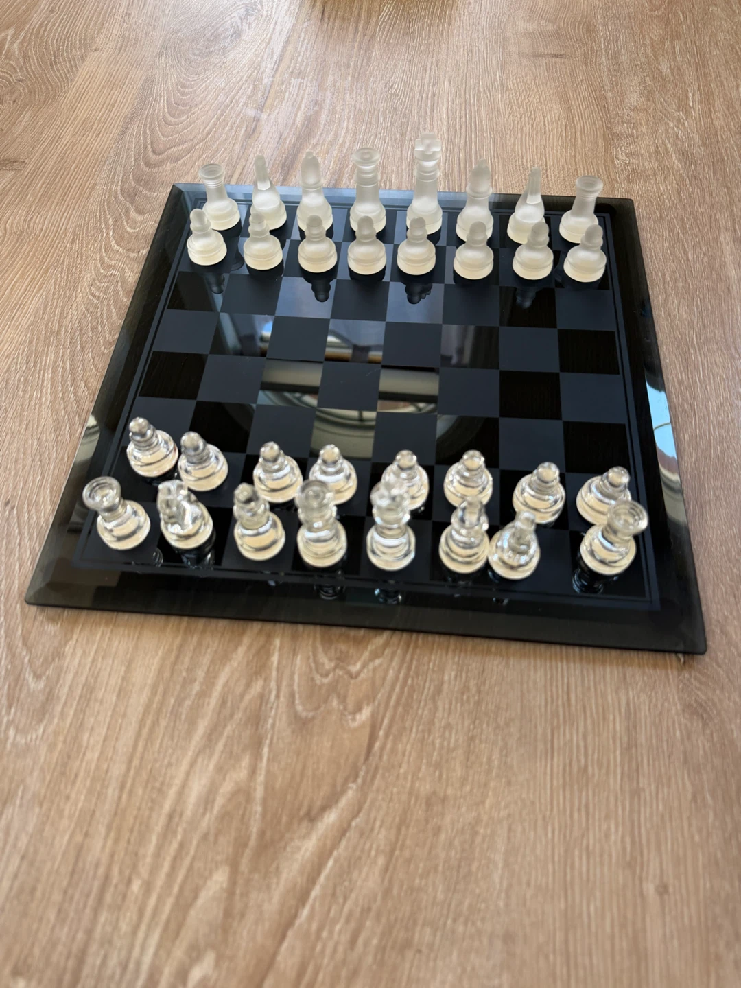 Glass Chess and Backgammon Game Set - photo 2