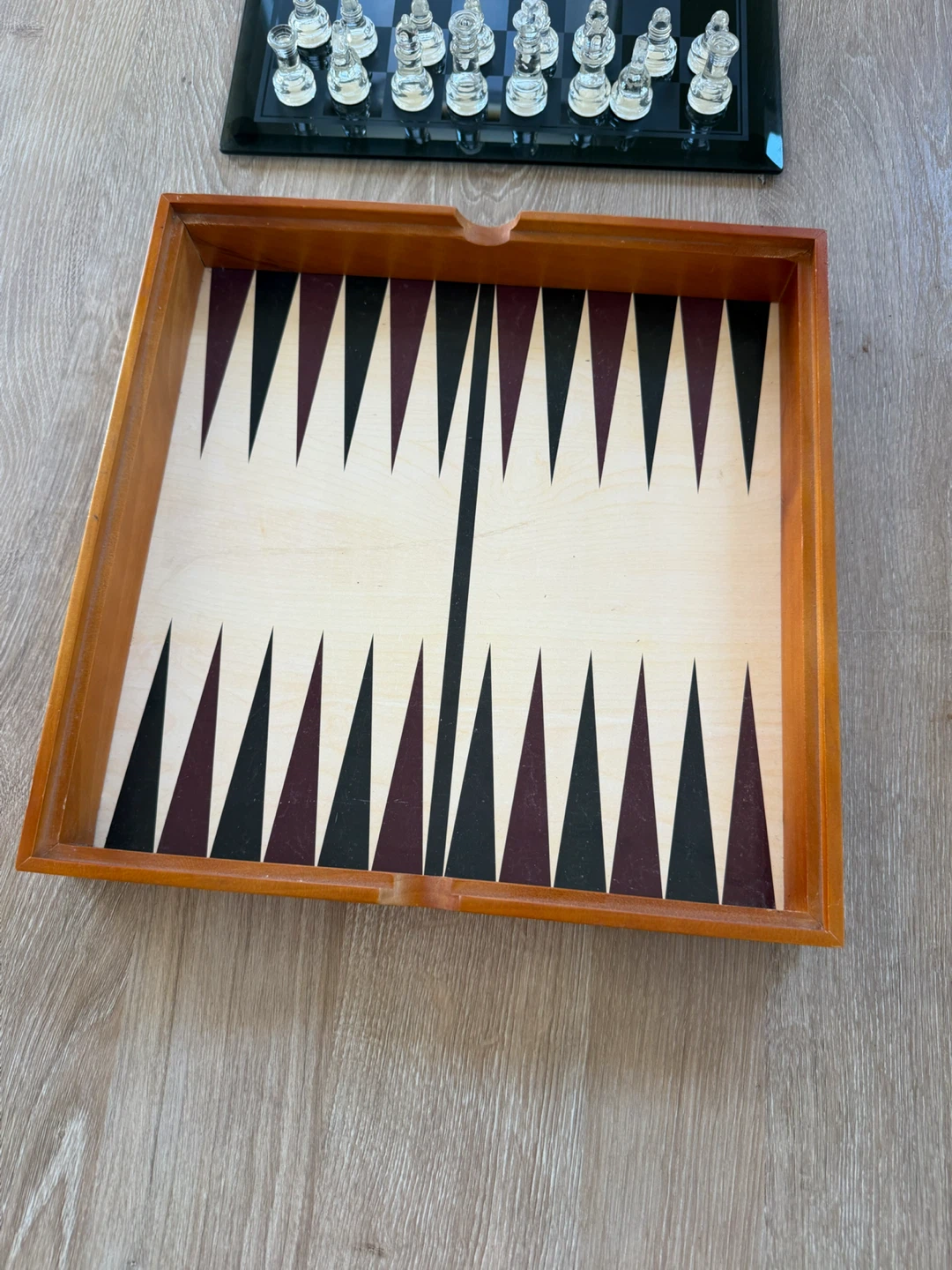 Glass Chess and Backgammon Game Set - photo 5