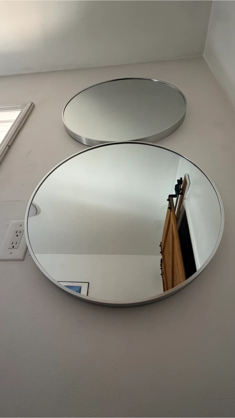 Set of Two Round Wall Mirrors - photo 2