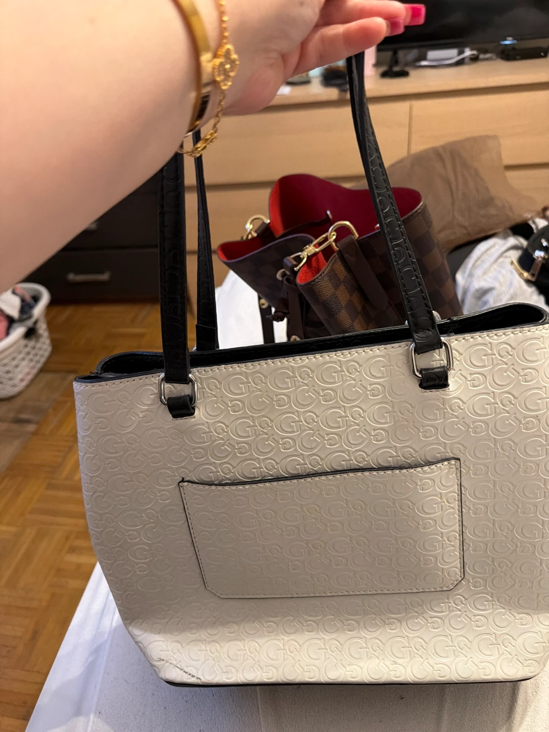 Guess Cream and Black Tote Bag - photo 2