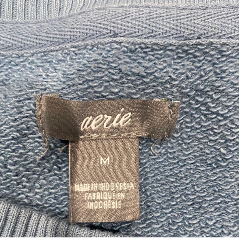 Aerie Distressed Blue Sweatshirt - photo 4