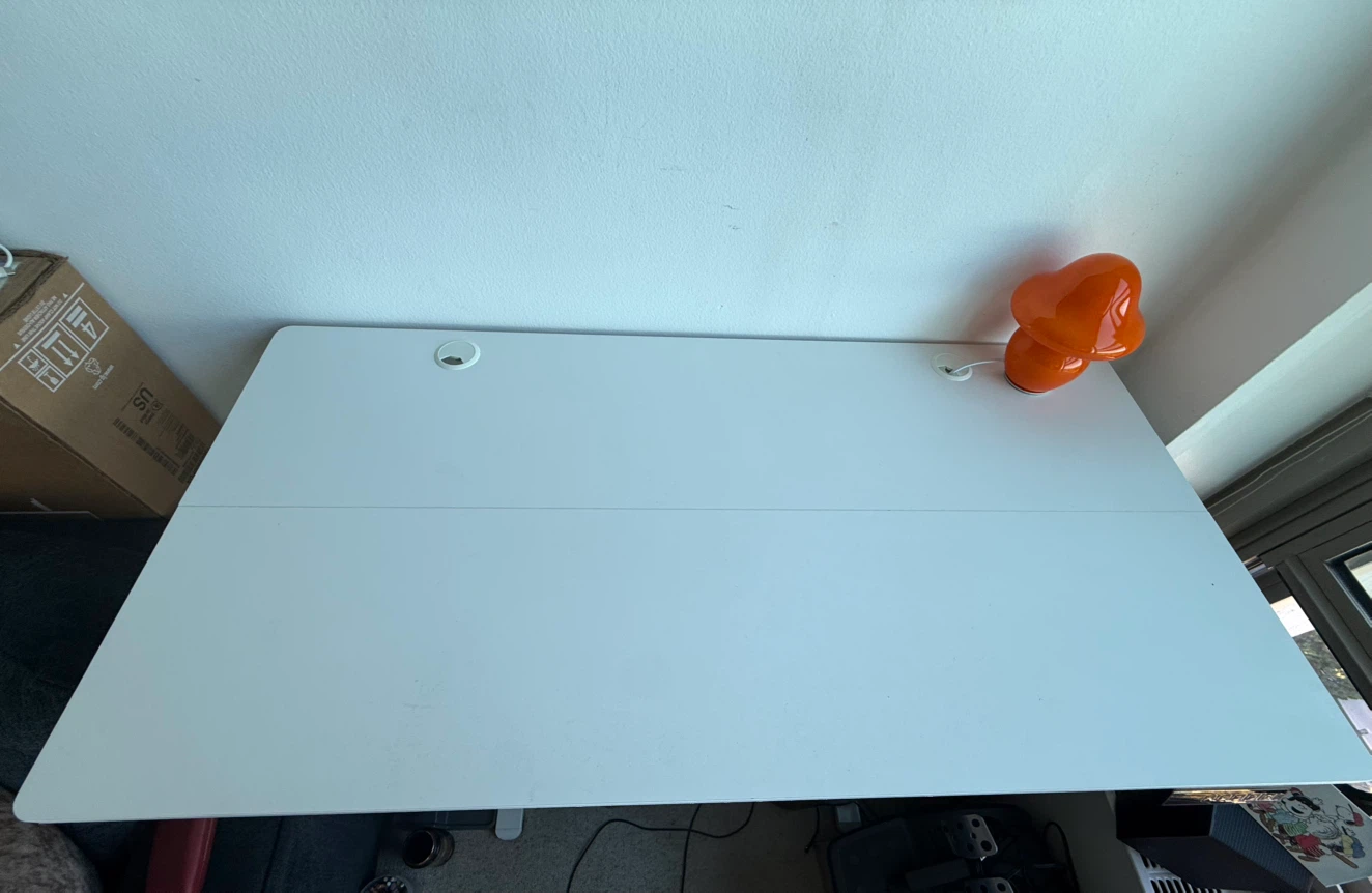 White Adjustable Standing Desk - photo 2