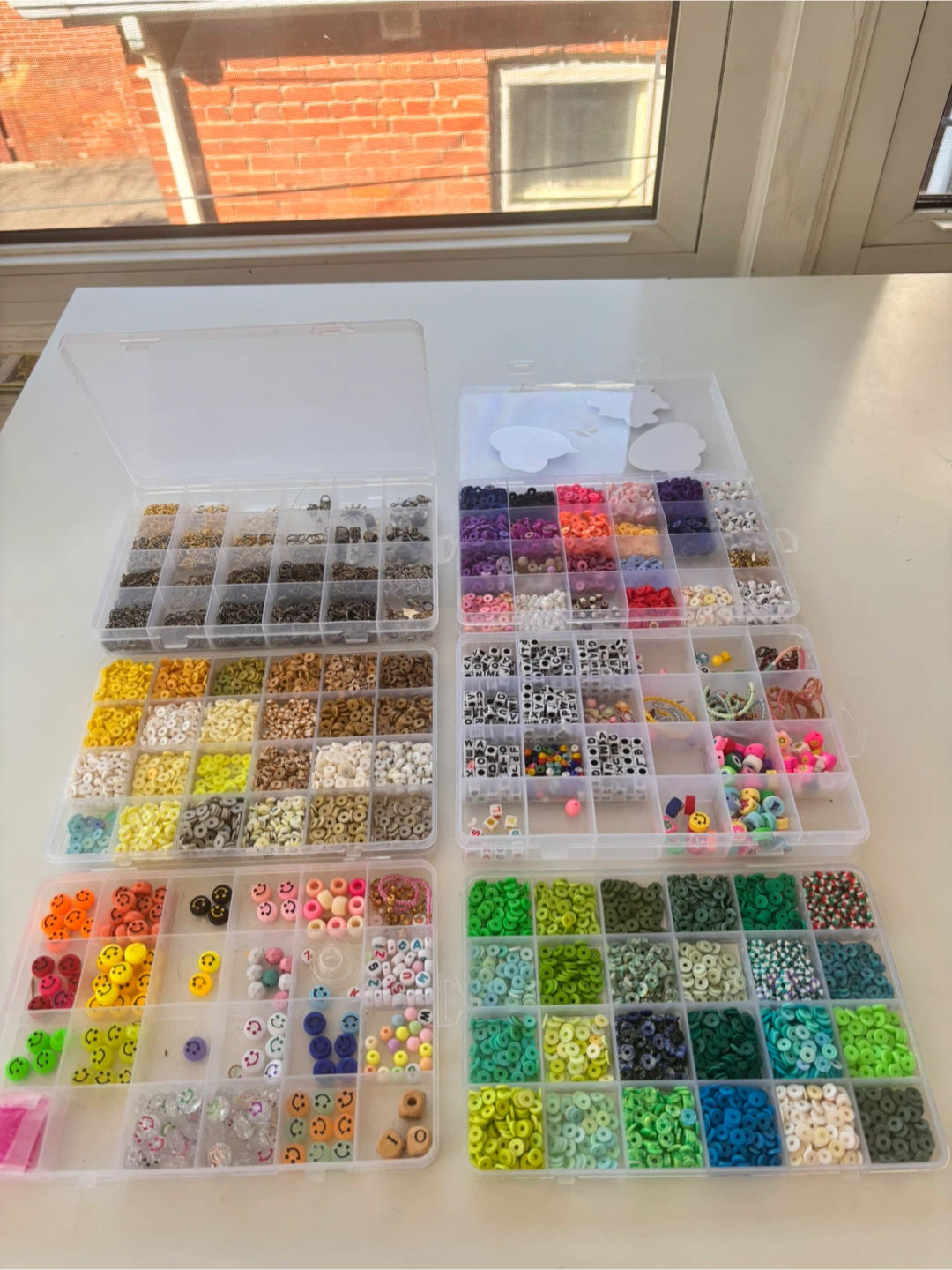 Large collection of clay and alphabet beads - photo 3