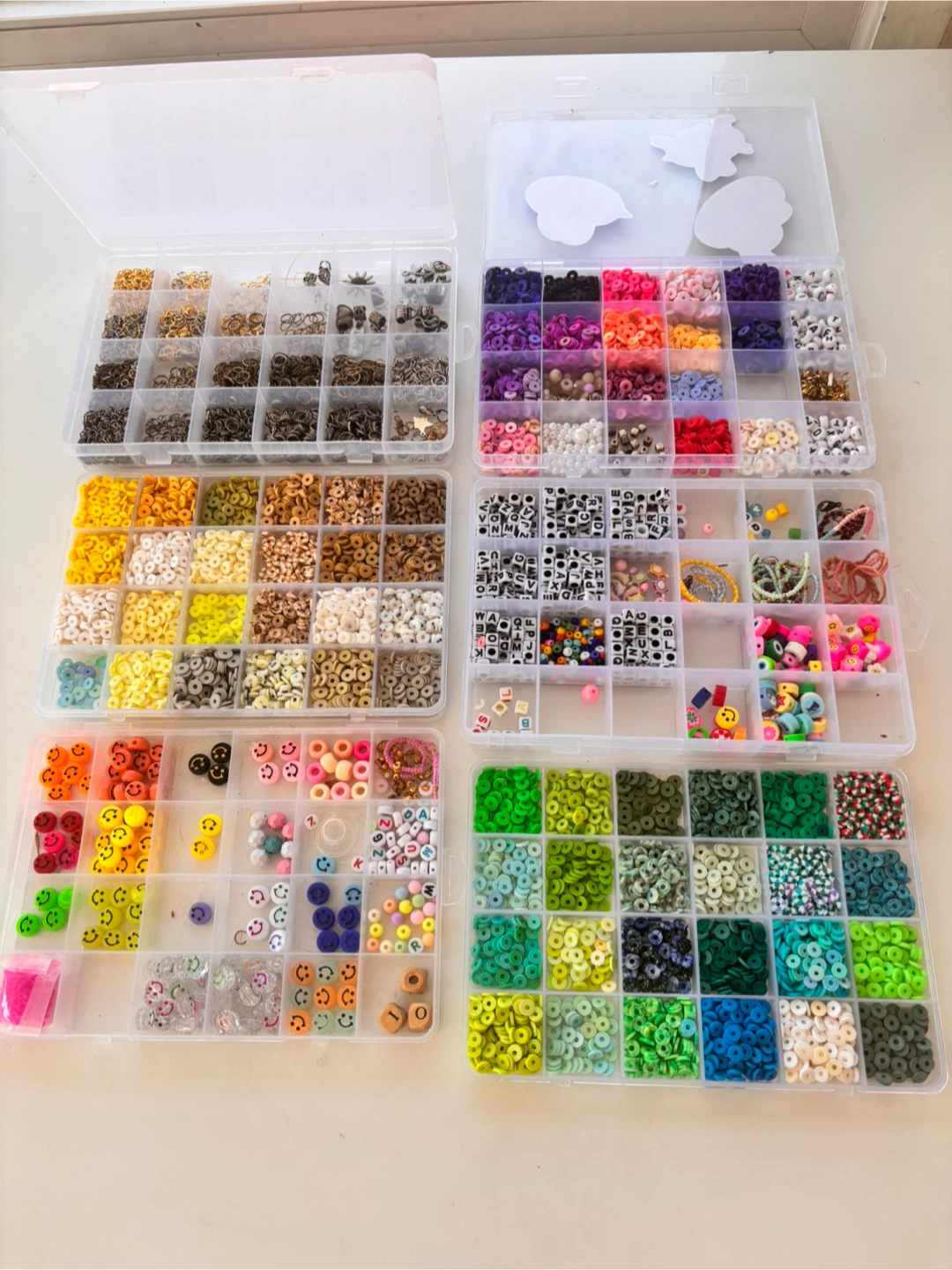 Large collection of clay and alphabet beads