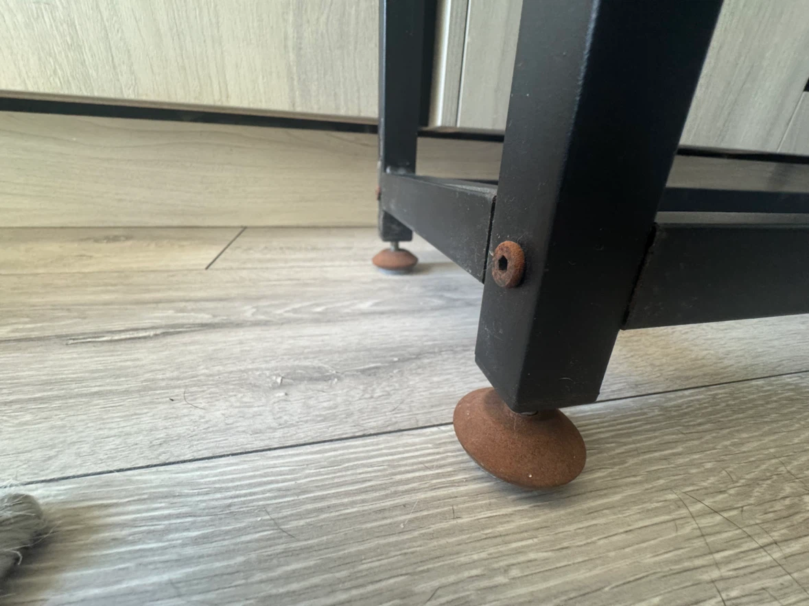 Black Metal and Wood Kitchen Console Table - photo 3