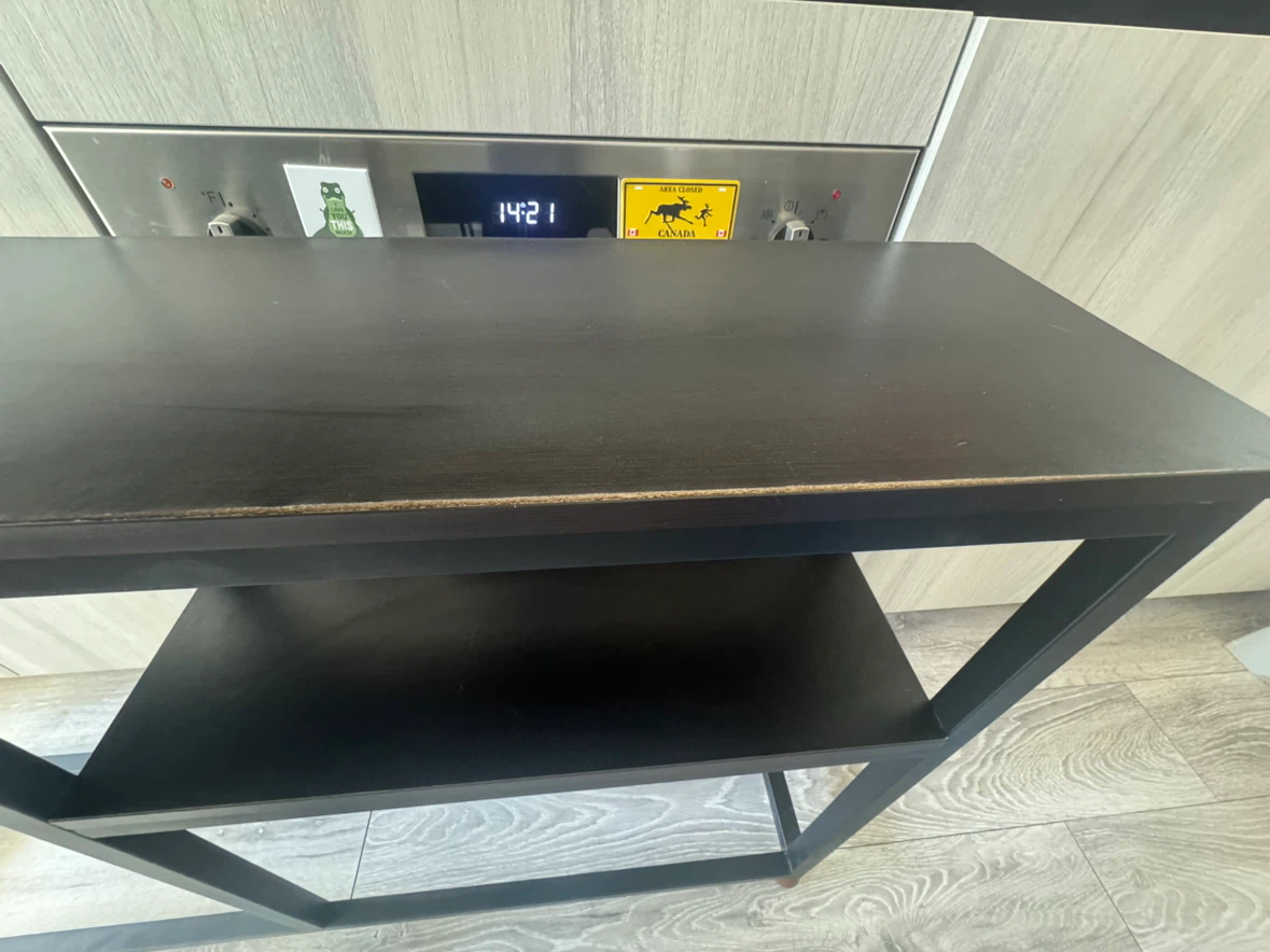 Black Metal and Wood Kitchen Console Table - photo 4
