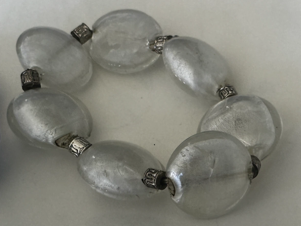 Vintage Murano Foil Art Glass Bracelets - photo 2