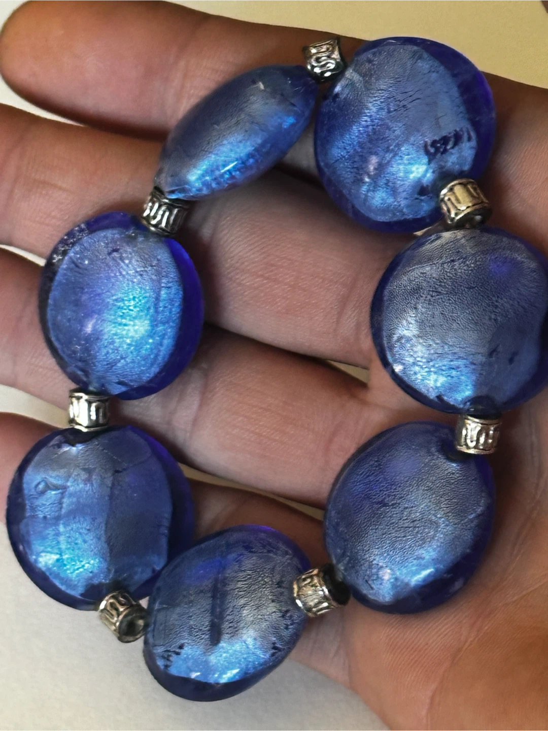 Vintage Murano Foil Art Glass Bracelets - photo 4