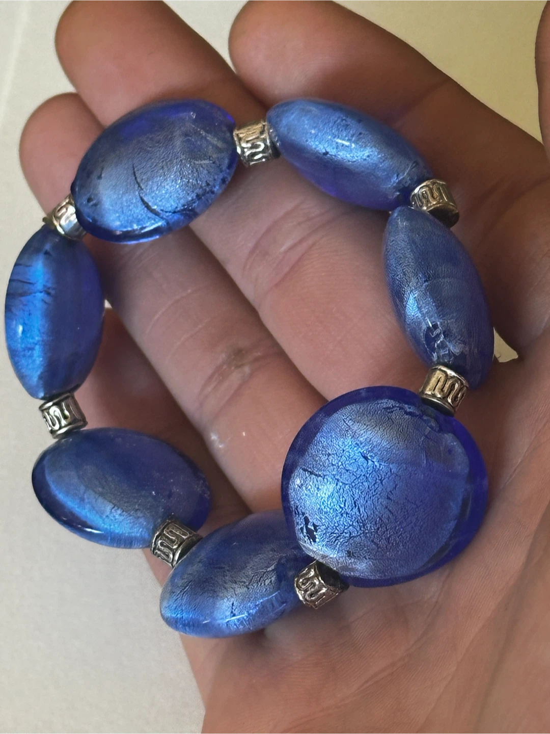 Vintage Murano Foil Art Glass Bracelets - photo 5