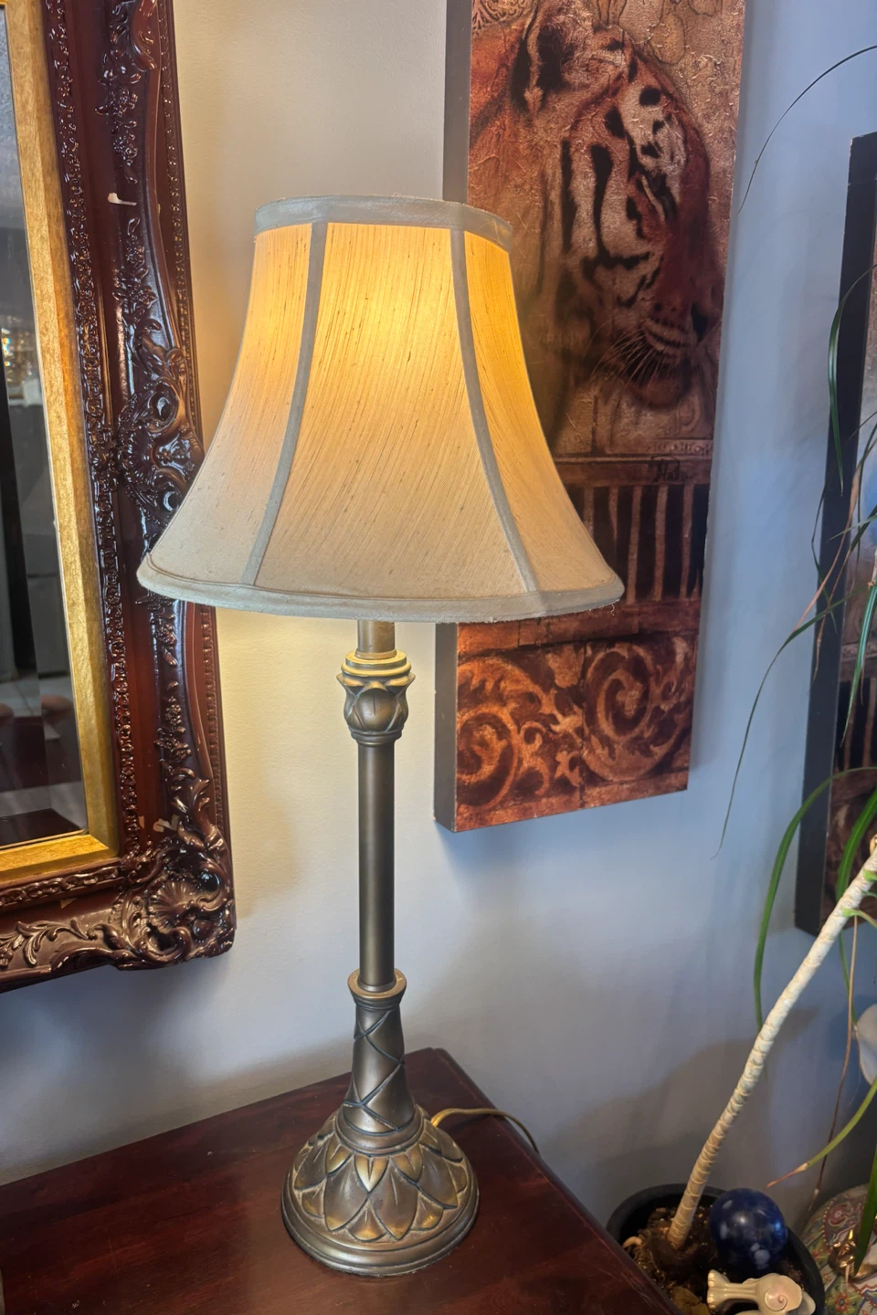 Vintage style brass table lamp