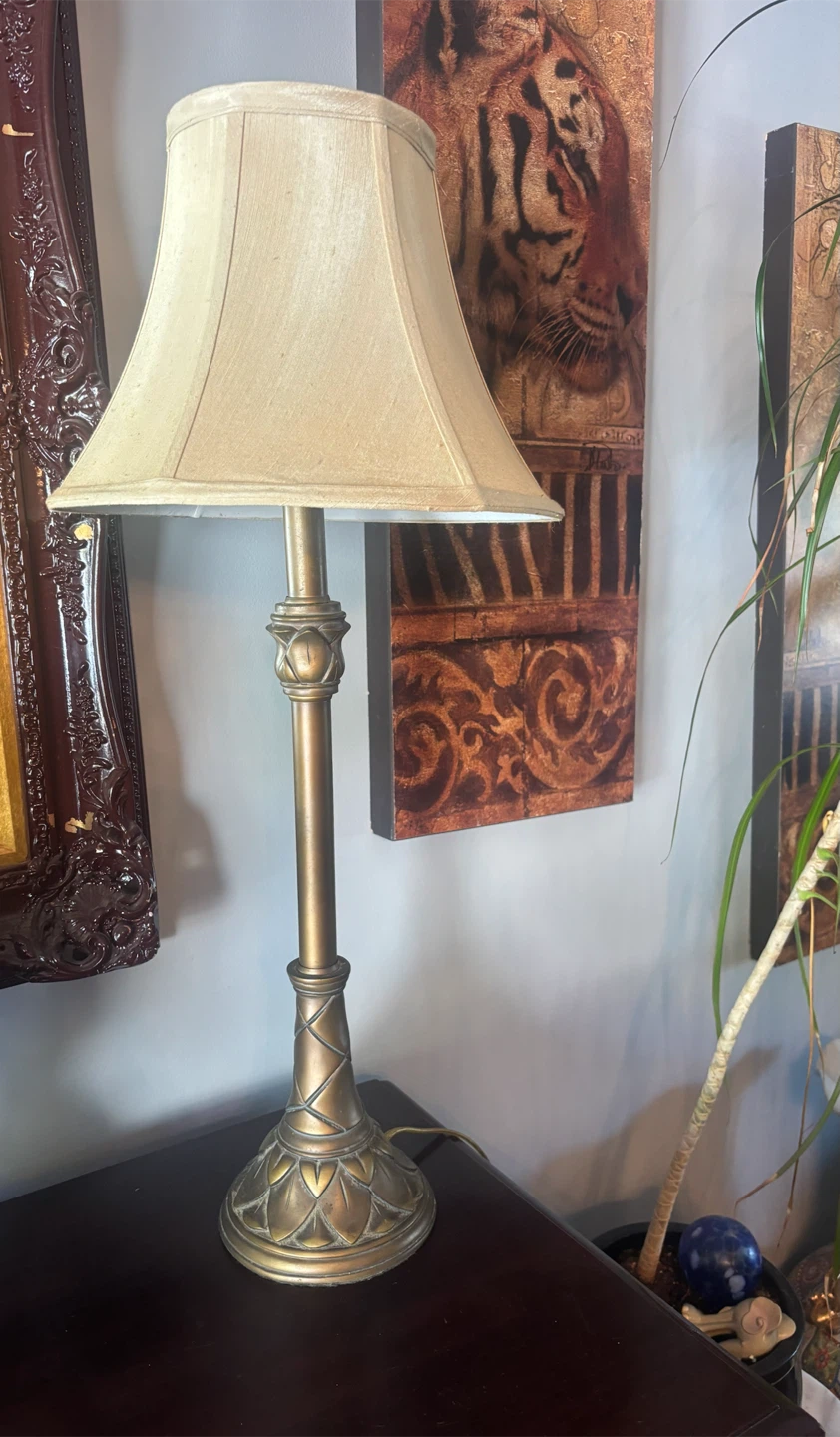 Vintage style brass table lamp - photo 2