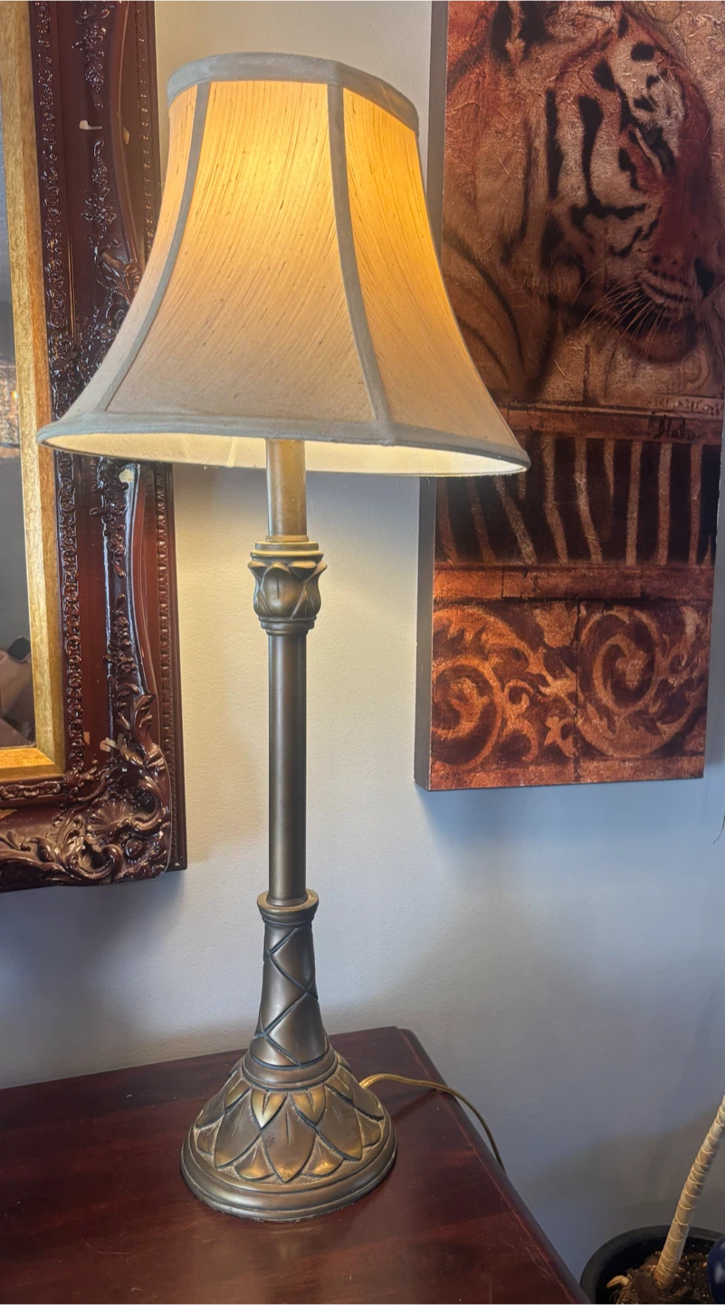 Vintage style brass table lamp - photo 3