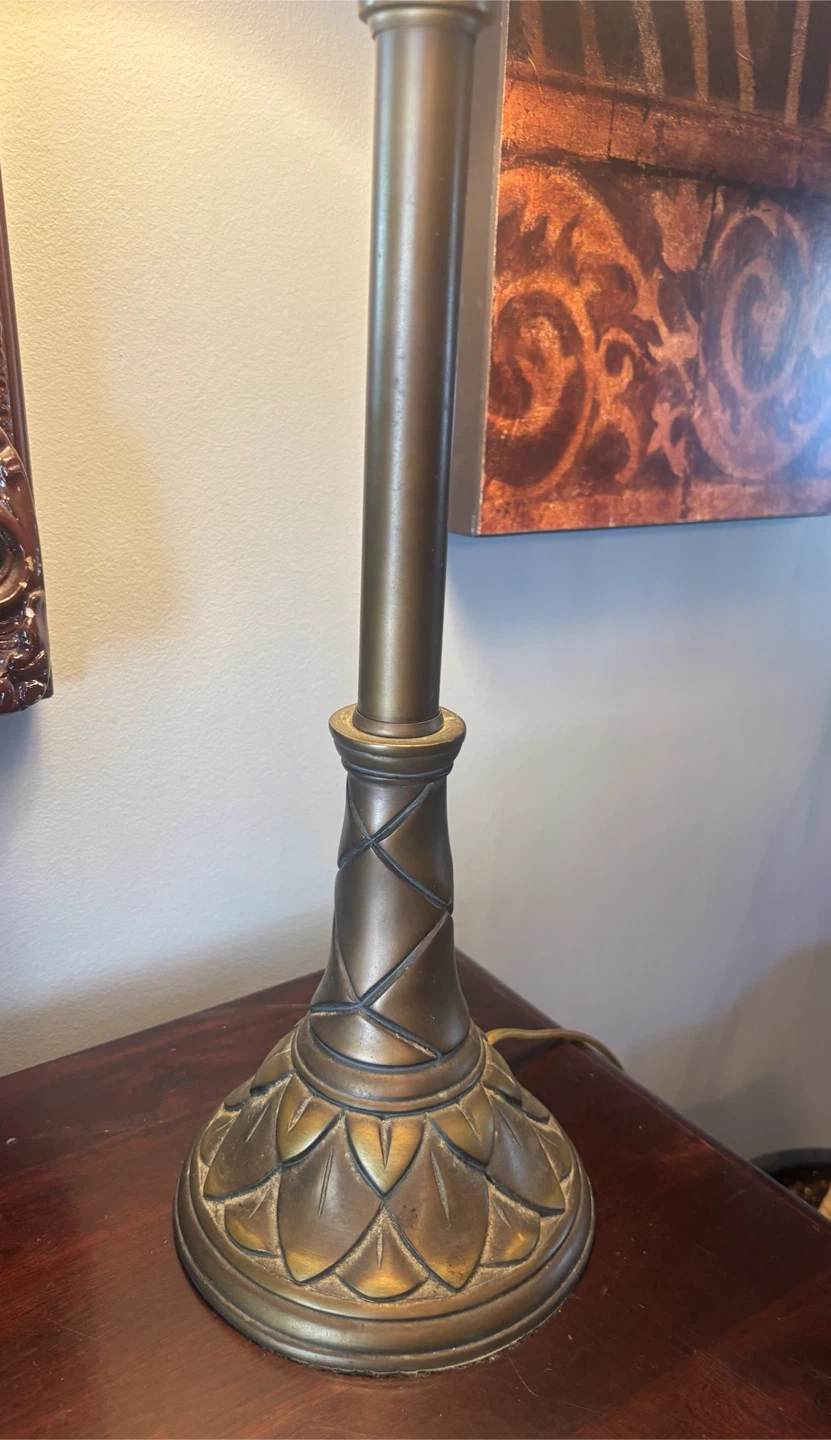 Vintage style brass table lamp - photo 4