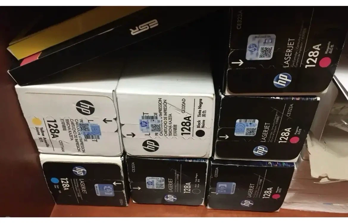 HP 128A CARTRIDGES EMPTY IN ORIGINAL BOXES